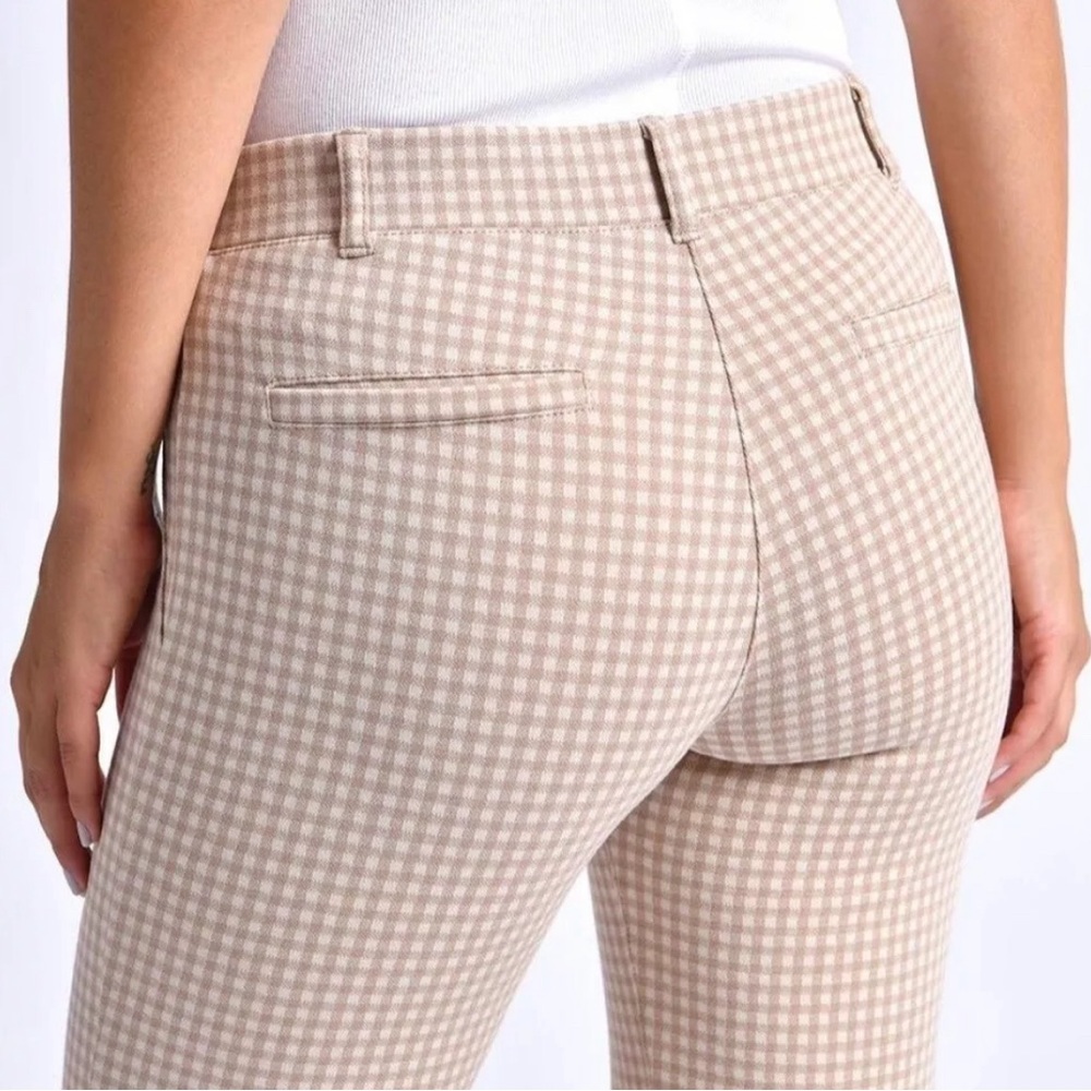 Betabrand Tan Gingham Dress Yoga Pants Sz S - Picture 7 of 11